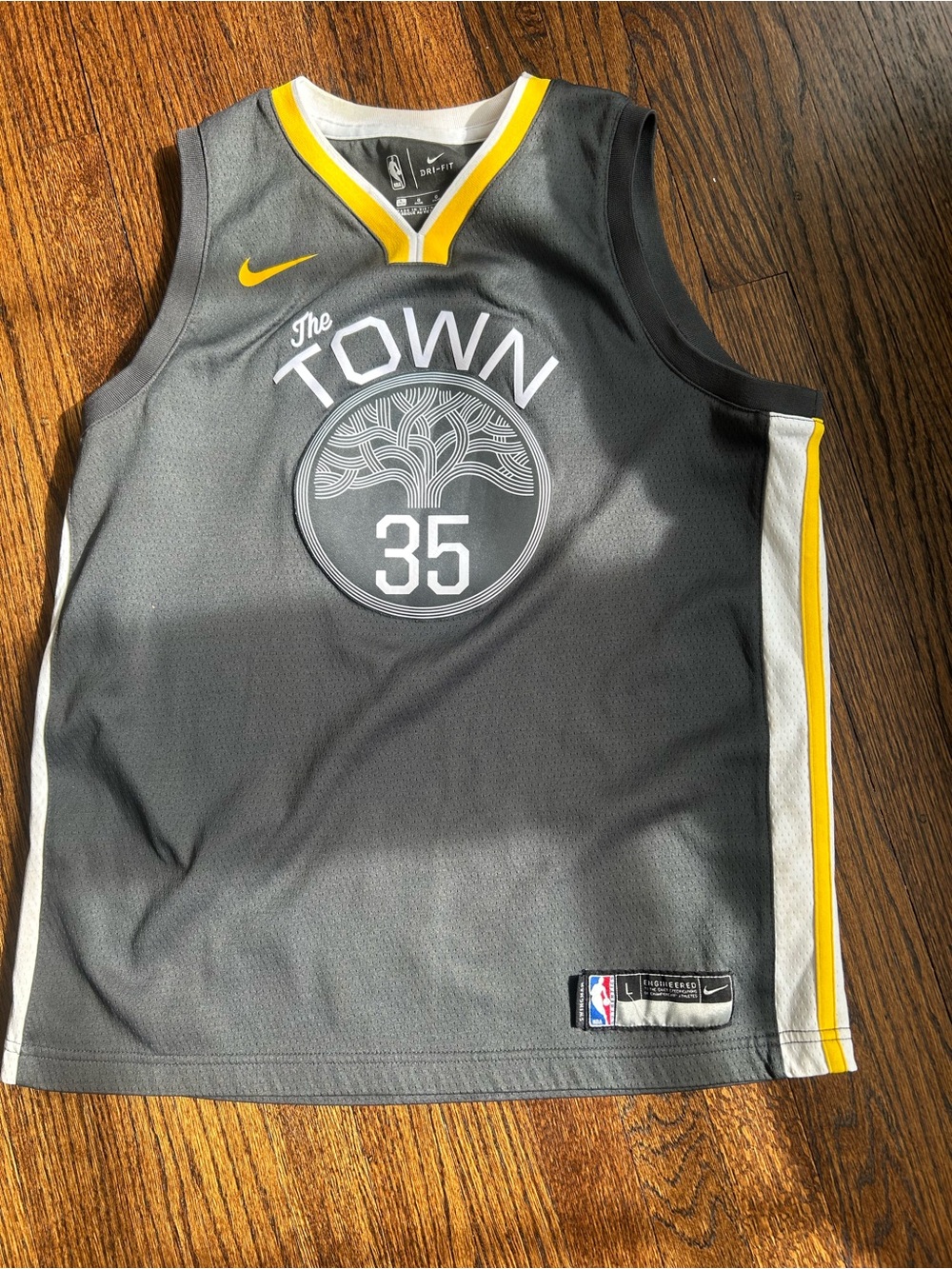 Nike NBA Kevin Durant Gray 'The Town' #35 Basketball Jersey